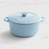 Wolstead Endure Round Enamel Cast Iron Casserole 28cm - 5.9L Ice Blue