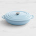 Wolstead Endure Round Enamel Cast Iron Shallow Casserole 30cm - 3.5L Ice Blue