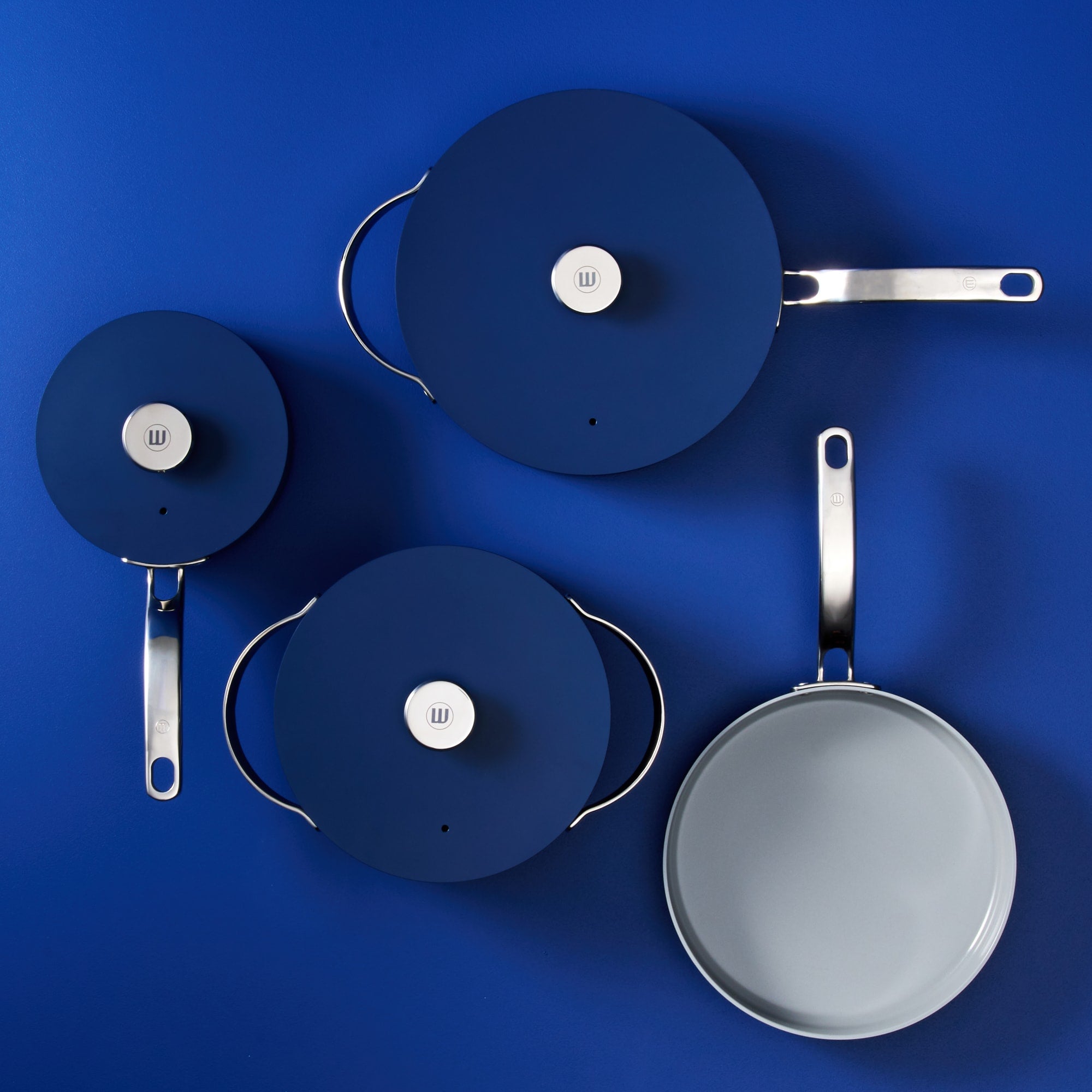 Wolstead Mineral 4pc Cookware Set Navy