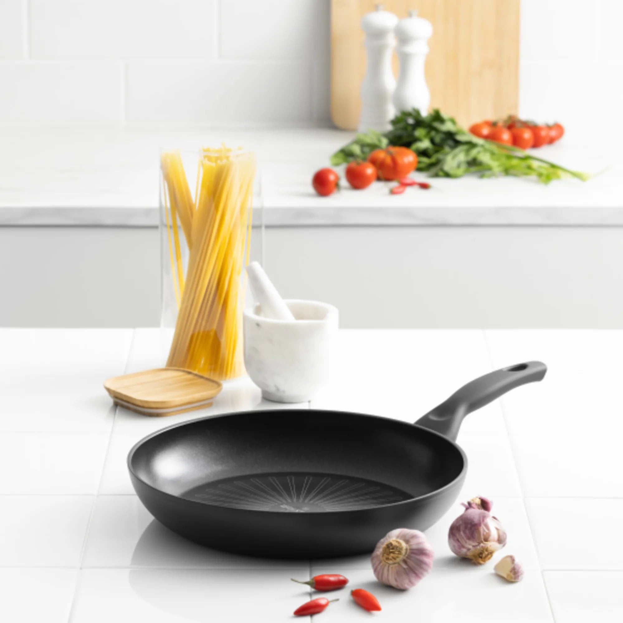 RAVELLI Italia Linea 30 Non Stick Frying Pan 20 Inch - Italian Excellence  in Ceramic Cooking