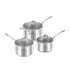 Wolstead Steeltek 3pc Stainless Steel Saucepan Set